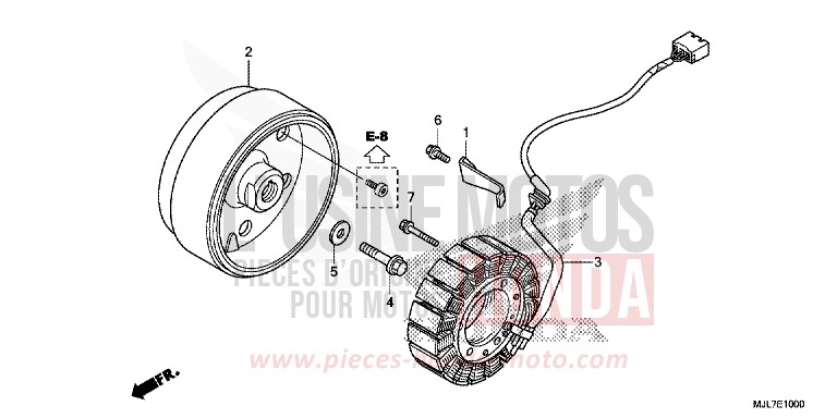 GENERATRICE de Integra 750 MAT PEARL GLARE WHITE (NHB54) de 2014